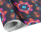 Neon Starburst-caleidoscoop Cadeaupapier (Rol Hoek)