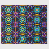 Neon Starburst-caleidoscoop Cadeaupapier (Vlak)