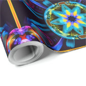 Neon Starburst-caleidoscoop Cadeaupapier (Rol Hoek)