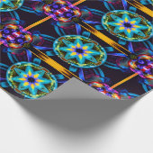 Neon Starburst-caleidoscoop Cadeaupapier (Hoek)