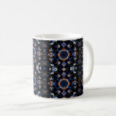 Neon Starburst-caleidoscoop Koffiemok (Voorkant rechts)