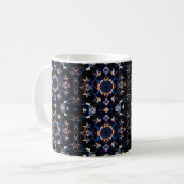 Neon Starburst-caleidoscoop Koffiemok (Voorkant links)