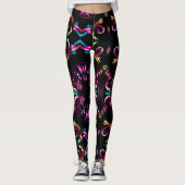Neon Starburst-caleidoscoop Leggings (Voorkant)