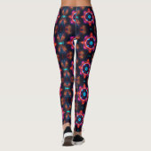 Neon Starburst-caleidoscoop Leggings (Achterkant)