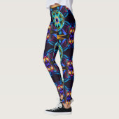Neon Starburst-caleidoscoop Leggings (Links)