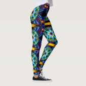 Neon Starburst-caleidoscoop Leggings (Rechts)