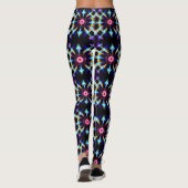 Neon Starburst-caleidoscoop Leggings (Achterkant)