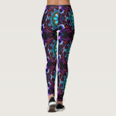 Neon Starburst-caleidoscoop Leggings (Achterkant)