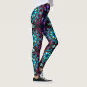 Neon Starburst-caleidoscoop Leggings (Rechts)