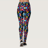 Neon Starburst-caleidoscoop Leggings (Achterkant)
