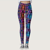 Neon Starburst-caleidoscoop Leggings (Voorkant)