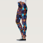 Neon Starburst-caleidoscoop Leggings (Links)