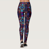 Neon Starburst-caleidoscoop Leggings (Achterkant)