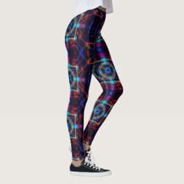 Neon Starburst-caleidoscoop Leggings