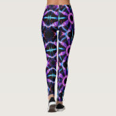 Neon Starburst-caleidoscoop Leggings (Achterkant)
