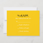 NEON STARS Bat Mitzvah Reply Card GOLD RSVP Kaartje (Achterkant)