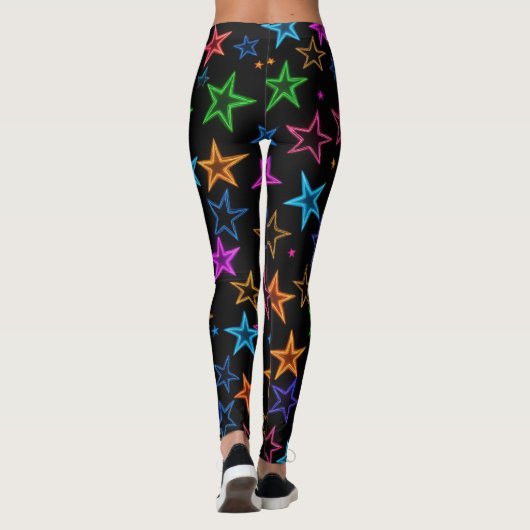 Neon Stars Leggings (Achterkant)