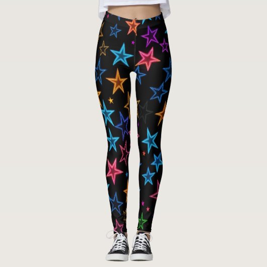 Neon Stars Leggings (Voorkant)