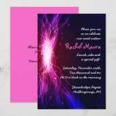 Neon Stars Sweet 16 Zestien uitnodiging (Voorkant / Achterkant)