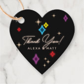  Neon Stars Vegas Bruiloft Dank u Bedankjes Labels (Voorkant)