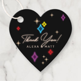  Neon Stars Vegas Bruiloft Dank u Bedankjes Labels