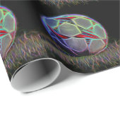 Neon Stars Voetbal Cadeaupapier (Rol Hoek)