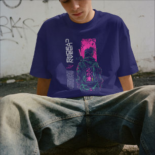 Neon stedelijke cyborg t-shirt