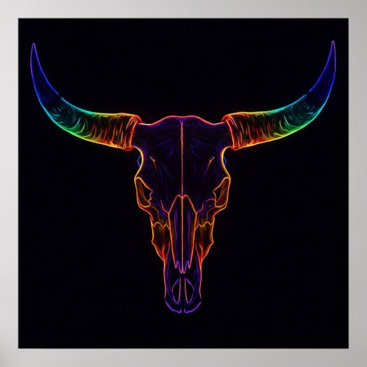 Neon Steer Poster (Voorkant)