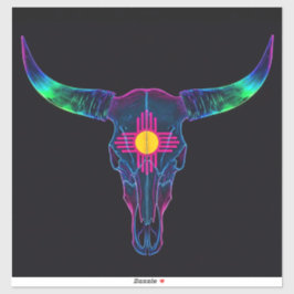 Neon Steer Sticker