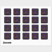 Neon Stempel Moederweg Decal Vierkante Sticker (Vel)
