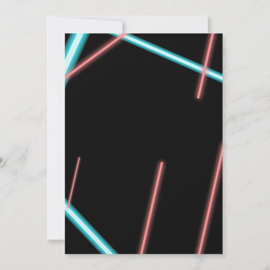 Neon ster retro Euphoria stijl verjaardagsuitnodig Kaart (Achterkant)