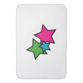 Neon sterren badmat (Voorkant Verticaal)