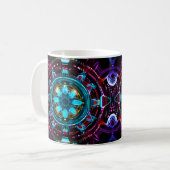 Neon Sterrenstelsel Kaleidoscoop Koffiemok (Voorkant links)