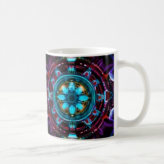 Neon Sterrenstelsel Kaleidoscoop Koffiemok (Rechts)