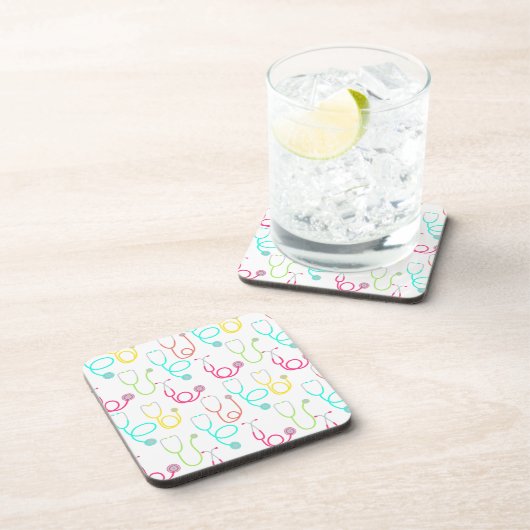 Neon Stethoscoop patroon Bier Onderzetter (Rechterzijde)