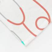 Neon Stethoscoop patroon Fleece Deken (Hoek)