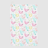 Neon Stethoscoop patroon Golfhanddoek (Voorkant)