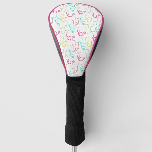 Neon Stethoscoop patroon Golfheadcover (Voorkant)