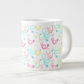 Neon Stethoscoop patroon Grote Koffiekop (Voorkant rechts)