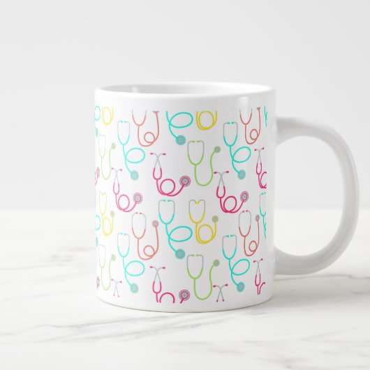 Neon Stethoscoop patroon Grote Koffiekop (Rechts)