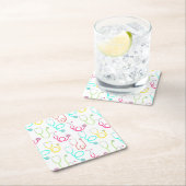 Neon Stethoscoop patroon Kartonnen Onderzetters (Insitu)