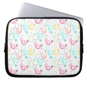 Neon Stethoscoop patroon Laptop Sleeve