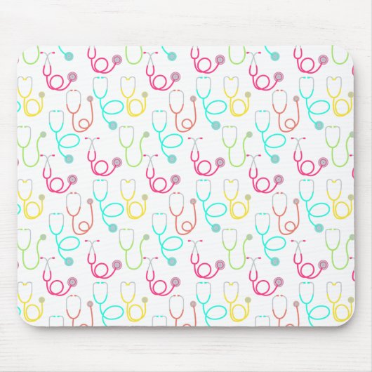 Neon Stethoscoop patroon Muismat (Voorkant)