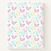 Neon Stethoscoop patroon Notitieboek (Achterkant)