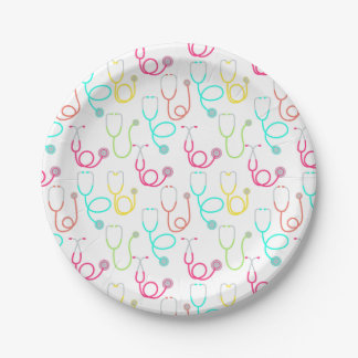Neon Stethoscoop patroon Papieren Bordje