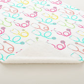 Neon Stethoscoop patroon Sherpa Deken (3/4)