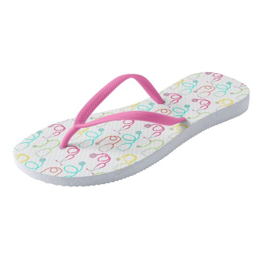 Neon Stethoscoop patroon Teenslippers (Schuin)