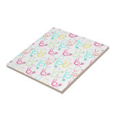 Neon Stethoscoop patroon Tegeltje (Zijkant)