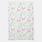 Neon Stethoscoop patroon Theedoek (Verticaal)