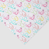 Neon Stethoscoop patroon Tissuepapier (Detail)